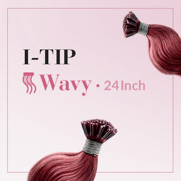DreamCatchers i-tip extensions, wavy, 24"