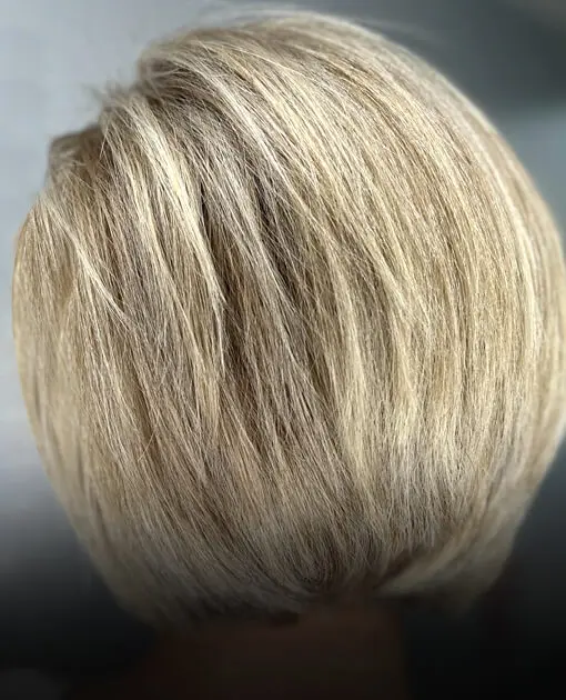 Precision haircut in progress at Vintage Park Salon