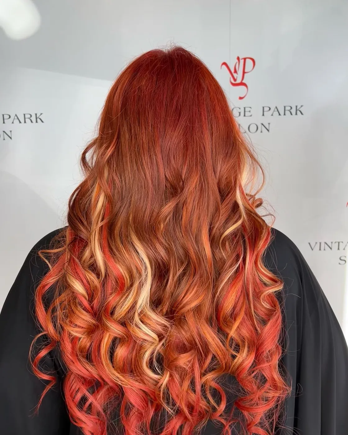 Client hair color result at Vintage Park Salon