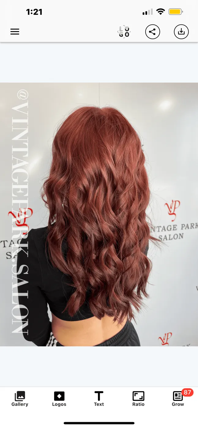 Blonde highlight result at Vintage Park Salon