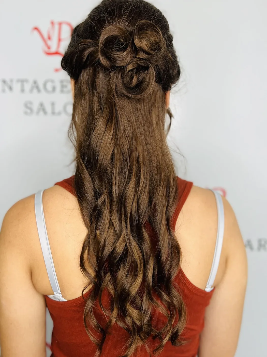 Long layered style by a Vintage Park Salon stylist