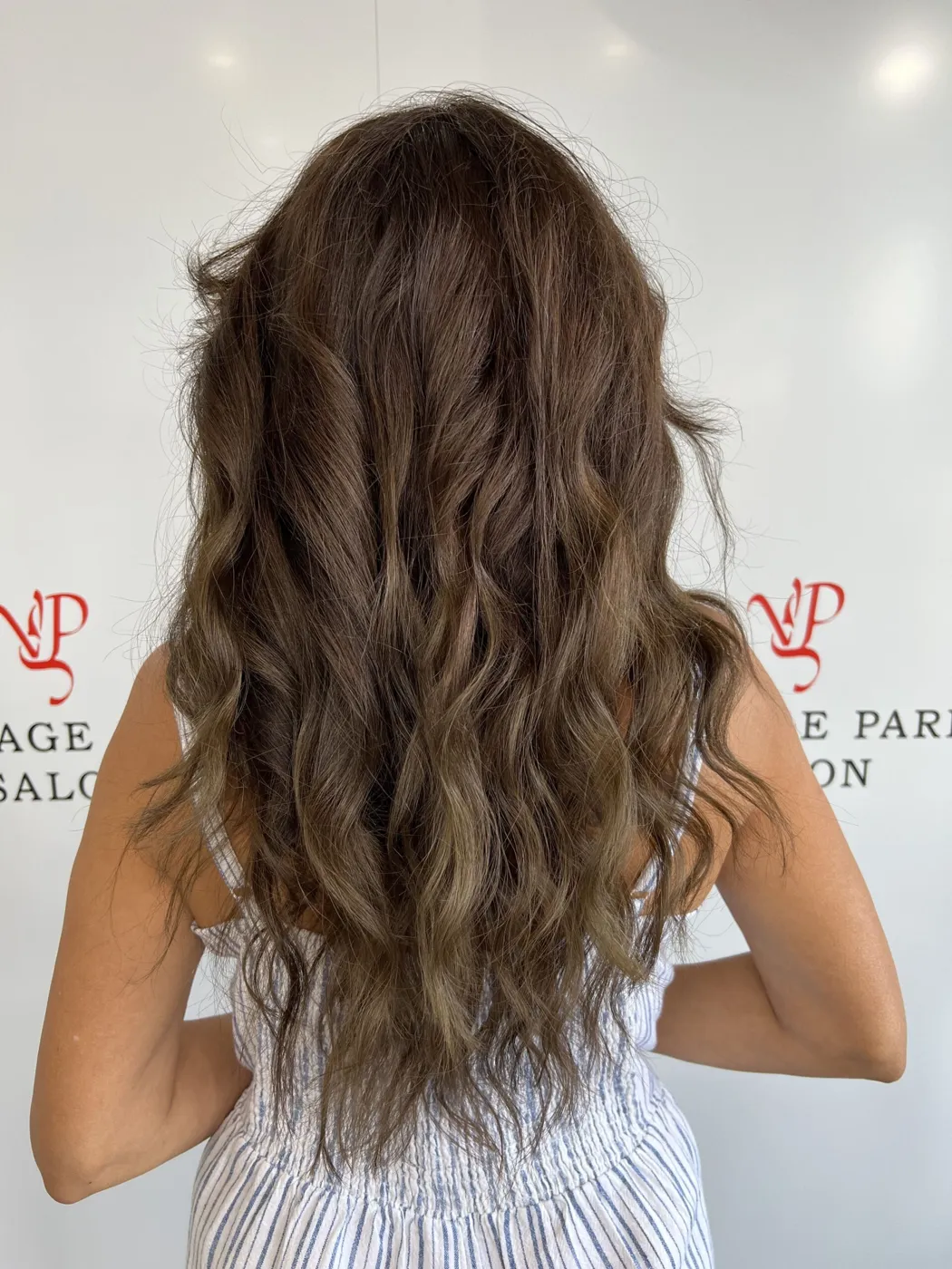 Client hair result at Vintage Park Salon in Houston